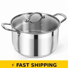 Kirecoo 8 Quart Stainless Steel Stock Pot With Lid - Induction Compatible New. Price: $55.99.