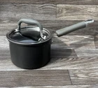 Pampered Chef Sauce Pan Non-stick 1.5 Qt. Quart Titanium Anodized Glass Lid Used. Price: $23.99.