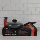 Swiss Diamond Classic Nonstick Fry Pan With Glass Lid, 9.5 Inch - New. Price: $109.95.