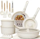 Astercook 11PC Nonstick Cookware Set Detachable Handle Cream New. Price: $49.99.