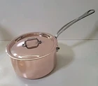 Mauviel 6.5" Copper Sauce Pan With Lid Stainless Steel Handle Used. Price: $195.00.