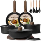 Carote 19PCS Pots And Pans Non Stick, Cookware Sets Piece, Black New. Price: $96.14.