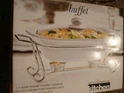 Circleware Kitchen Buffet 2.5 Quart Covered Casserole Dish W/ Warming Rack Nib New. Price: $24.00.