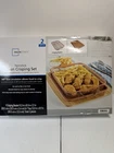 2 Piece Air Fryer Pan Basket For Oven Iron Crisping & Tray Set Non Stick New. Price: $10.45.
