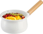 1 Quart Enamel Milk With Dual Pour Spout, Small On Steel Saucepan New. Price: $35.95.