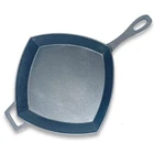 Bayou Classic 12 Inch Square Cast Iron Cooking Skillet Pan With Helper Handle New. Price: $44.99.