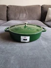 Staub Enameled Cast Iron Braiser/saut Pan - 11", 4Q, Basil Green New Read.... Price: $229.99.