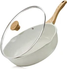 Sensarte Nonstick Ceramic Saute Pan 12-INCH, Non-toxic Deep Frying Skillet New. Price: $75.88.