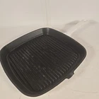Chefs Counter 10" Cast Iron & Enamel Square Griddle/grill Pan Used. Price: $22.39.