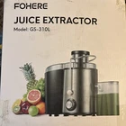 Fohere Juice Extractor Model: GS-310L Open. Price: $42.00.