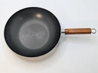 Mirro Non-stick 11" Wok W/ Wood Handle #54221-1330 Hanging Hook Usa Made. Used. Price: $13.60.