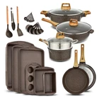 Bakken Master 20 Piece Cookware Set - Pots Pans With Handle Grips Tem... New. Price: $196.69.