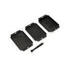 Cast Iron Sizzle Plates 3-PIECE Set Deep Pan, Shallow Grill With Remo New. Price: $126.74.
