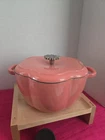 Pioneer Women 3 Qt Cast Iron Dutch Oven In Wonderful Shade Of Salmon With Two Used. Price: $40.99.