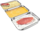 Hulisen Set Of 3 Breading Pans, Stainless Steel For Marinating Meat New. Price: $31.02.