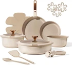 18-PIECE Non-stick Ceramic Cookware Set With Detachable Handles, Induction Safe New. Price: $199.99.