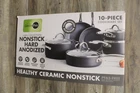 Greenpan Lima Coll 10 Piece - Healthy Ceramic Nonstick Cookware Set Black New. Price: $233.71.