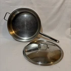 Demeyere 18/10 Stainless Triplinduc 15 Frying Saut Pan & Lid 3.5 Deep Belgium Used. Price: $220.00.