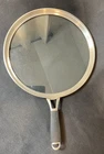 Calphalon Space Saving Flat Glass Stainless Lid For 10" Fry Pan Skillet Pot Used. Price: $16.00.