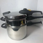 Magefesa Pressure Cooker 2 Pots Lid 3L 6L 18/10 Stainless Steel Made Spain Used. Price: $41.99.