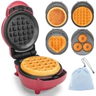 Bakers Friend 4 1 Mini Waffle Maker Removable Plates Pancake Donut Red New. Price: $46.01.