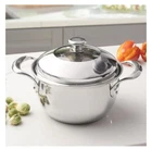 Princess House Vida Sana 5-PLY Stainless Steel 4-QT Casserole With Lid Silver New. Price: $190.00.