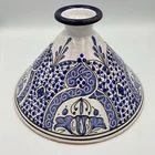 Bachmara Tunisia Tagine Replacement Lid Signed For William Sonoma Blue & White Used. Price: $37.87.