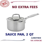 Zwilling Sauce Pan, 2 Qt, 18/10 Stainless Steel, Ceramic Coating, Easy Clean Up, New. Price: $74.99.