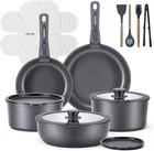 Jeetee 20 Pcs Titanium Nonstick Cookware Pots & Pans Set With Detachable Handles New. Price: $69.95.