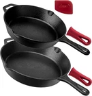 Cuisinel Cast Iron Skillets Set Pre-seasoned 2-PIECE Pan 10" 12" Pack Black New. Price: $48.50.