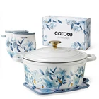 Carote 5 Qt Cast Iron Dutch Pot With Lid, Enameled Floral Ovens Wi... New. Price: $81.05.
