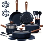 Carote 21-PCS Cookware Non-stick Pots & Pans Set With Utensils (dk Blue) New. Price: $143.99.