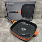Berghoff Gem Non-stick Cast Aluminum Grill Pan 11" 3.4 Qt. Square Caribbean Red New. Price: $149.99.