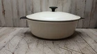 Tramontina 9-QUART Enameled Cast Iron Dutch Oven-safe Chips Lid & Pan Used. Price: $49.99.