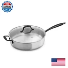 Grandties Tri-ply Stainless Steel Saute Pan Induction Cookware 5 Qt 12 Inch New. Price: $96.54.