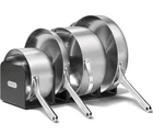 New Caraway 12-PIECE Stainless Steel Cookware CW-CSET-201 W/storage. Price: $340.00.