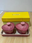 Le Creuset Heart Ramekin & Tray Cocotte Rose Quartz Limited Japan New. Price: $38.95.