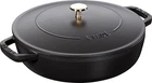 Versatile 3.7L Cast Iron Saut Pan With Chistera Lid - Black, 33X31CM New. Price: $323.99.
