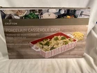 Crofton Porcelain Casserole Dish 2.2 Quart New Box 12.6" 7.9" 2.4". Price: $29.00.