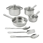 Mainstays Stainless Steel 10PC Cookware Set New. Price: $36.95.