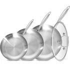 Pan Set 3 Piece 8.5-10-12 Inch Tri Ply Stainless Steel Lolykitch Frying New. Price: $104.99.