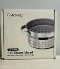 Caraway Qt Stainless Steel Steamer With Handles, CW-STM3-SLS New. Price: $40.00.