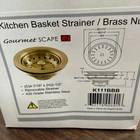 Kingston Brass K111BBB Gourmet Scape Kitchen Basket Strainer Nut Brushed New. Price: $47.99.