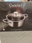 Caraclad Hex 4QT Dutch Oven Glass Lid Stainless Aluminum Core Nonstick Cool Grip New. Price: $25.00.
