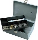 All-steel Cash Box With Latch Lock, Gray New. Price: $27.99.