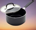 Oxo 1.6QT Non-stick Sauce Pan W/ Glass Lid, Black New. Price: $46.42.