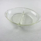 Vintage Glasbake J-239 Divided Clear Glass Serving Dish Baking Kitchen Mcm Used. Price: $10.50.