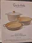 Sur La Table Enameled Cast Iron Stackable Cookware Heavy-duty Grill Pan Open Box New. Price: $109.77.
