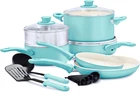 Soft Grip Healthy Ceramic Nonstick 12 Piece Cookware Pots And Pans Set, Pfas-fre New. Price: $109.99.