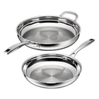 Cuisinart 2-PIECE Premium Tri-ply 10 & 12 Skillet Set New. Price: $94.11.